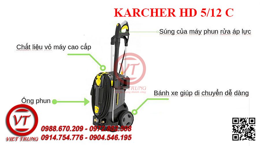 Máy Rửa Xe Áp Lực Karcher HD5/12C Plus (VT-MRCN13)