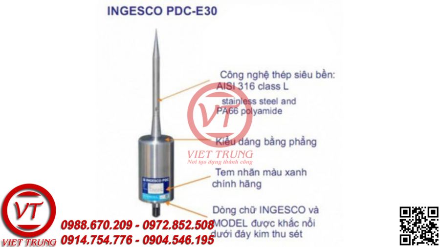 Kim thu sét chủ động INGESCO PDC E30 (VT-KTS30)