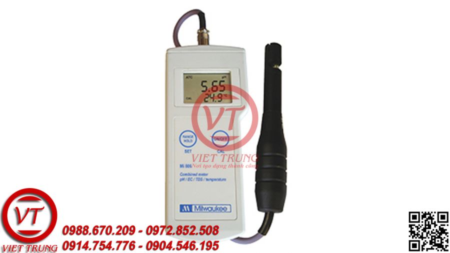 Máy đo pH/EC/TDS/Nhiệt độ cầm tay MILWAUKEE Mi806 (VT-MDDD15)