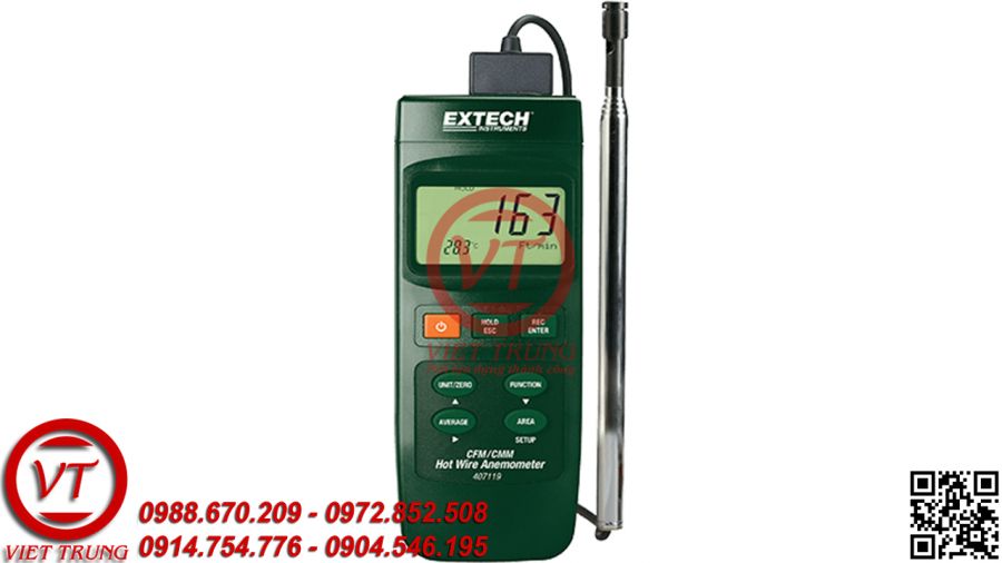 Máy đo tốc độ gió và nhiệt độ EXTECH 407119 (VT-MDTDG42)