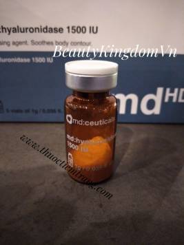 Md: Hyaluronidase 1500IU Tiêm tan filler, hỗ trợ liệu trình tiêm giảm béo thải phù nề nước 1 ống