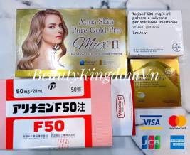 Bộ combo thuốc truyền trắng Aqua Pure Gold Palladium 10 lần truyền