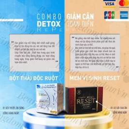 Bộ combo thải độc đường ruột & đào thải mỡ Reset Perfect Japan 30 ngày dùng