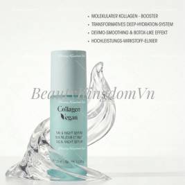 Être Belle Collagen Vegan Day & Night Serum - Serum trẻ hoá da 24h, căng bóng, giảm thiểu nếp nhăn