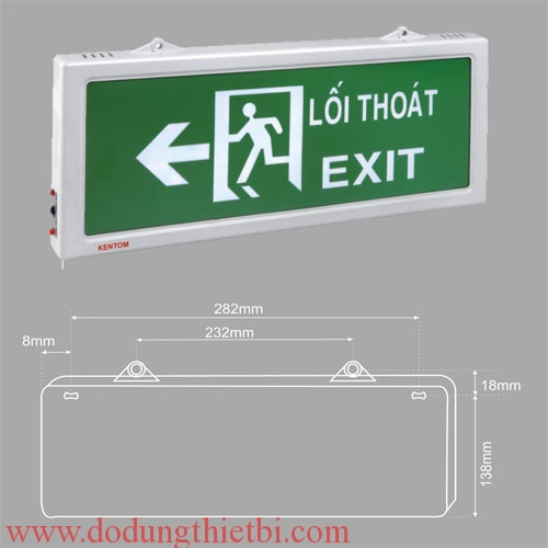 ĐÈN THOÁT HIỂM DẠNG HỘP 2 MẶT KENTOM KT 620
