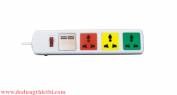 Ổ CẮM ĐA NĂNG LIOA CÓ CỔNG SẠC USB 4D32WNUSB TRẮNG