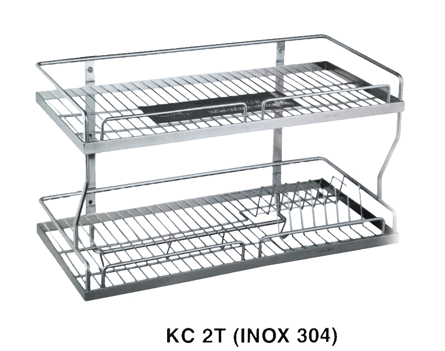 KỆ CHÉN 2 TẦNG INOX 304 HC-KC2T