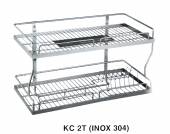 KỆ CHÉN 2 TẦNG INOX 304 HC-KC2T