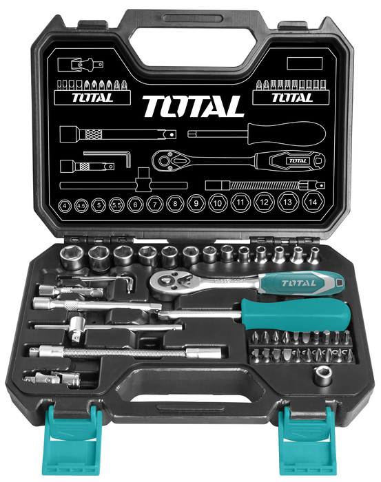 BỘ TUÝP 1/4" 45 CHI TIẾT TOTAL THT141451