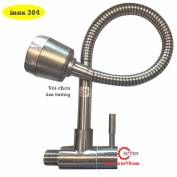 Vòi chén âm tường lò xo inox 304 - HC-VC02I