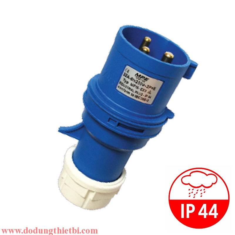 Phích cắm công nghiệp di động 16A - 240V - 2P+E - IP44