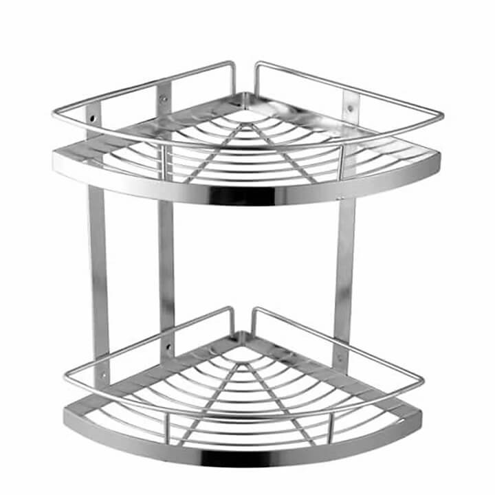 KỆ GÓC 2 TẦNG INOX 304 HC-RG01 - kích thước góc 25 x 25cm