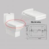 Nắp cầu vuông rơi êm thích hợp cho mọi loại bồn cầu cùng kích cỡ
