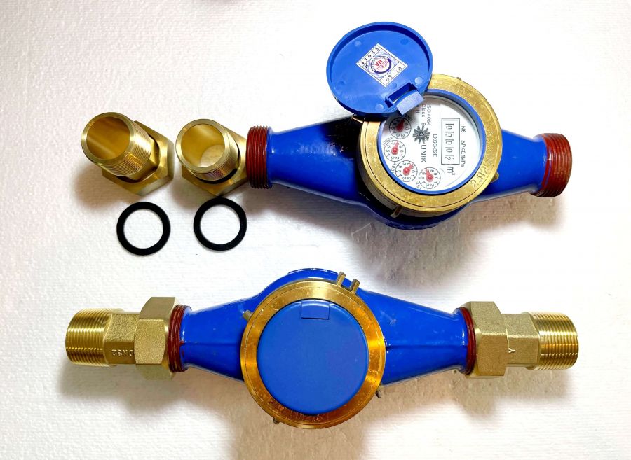 Đồng hồ nước lạnh cơ khí Unik (Đài Loan) DN32 (42mm) - Có Kiểm Định