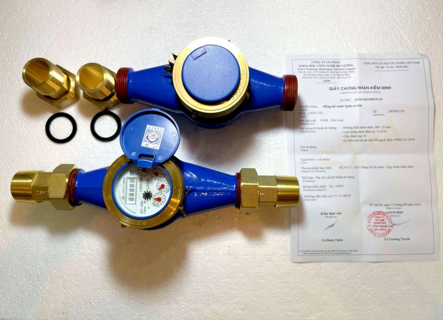 Đồng hồ nước lạnh cơ khí Unik (Đài Loan) DN50 (60mm) - Có Kiểm Định