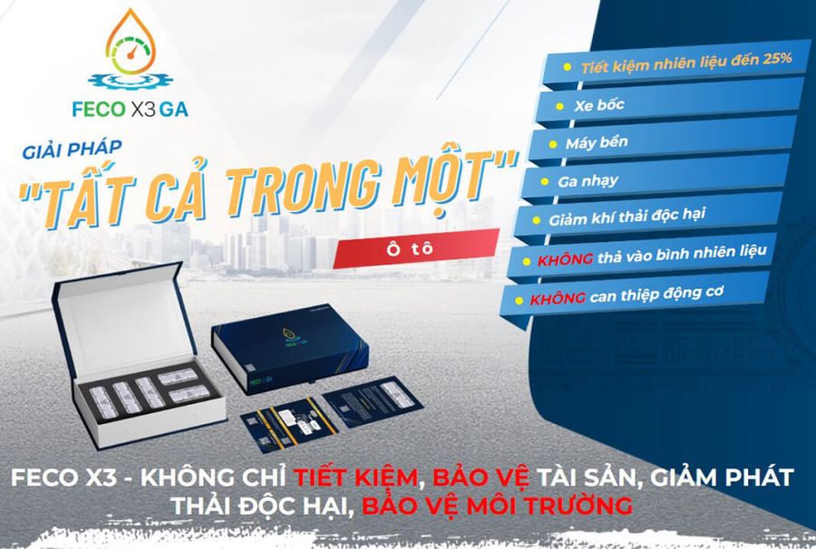 Giảm khí thải cho xe ô tô Feco X3 GA ứng dụng công nghệ Nano bán dẫn từ Đài Loan