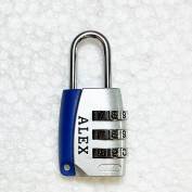 Ổ khóa 3 số Alex, cài đặt được số theo yêu cầu, để khóa túi xách, vali, tủ nhỏ...