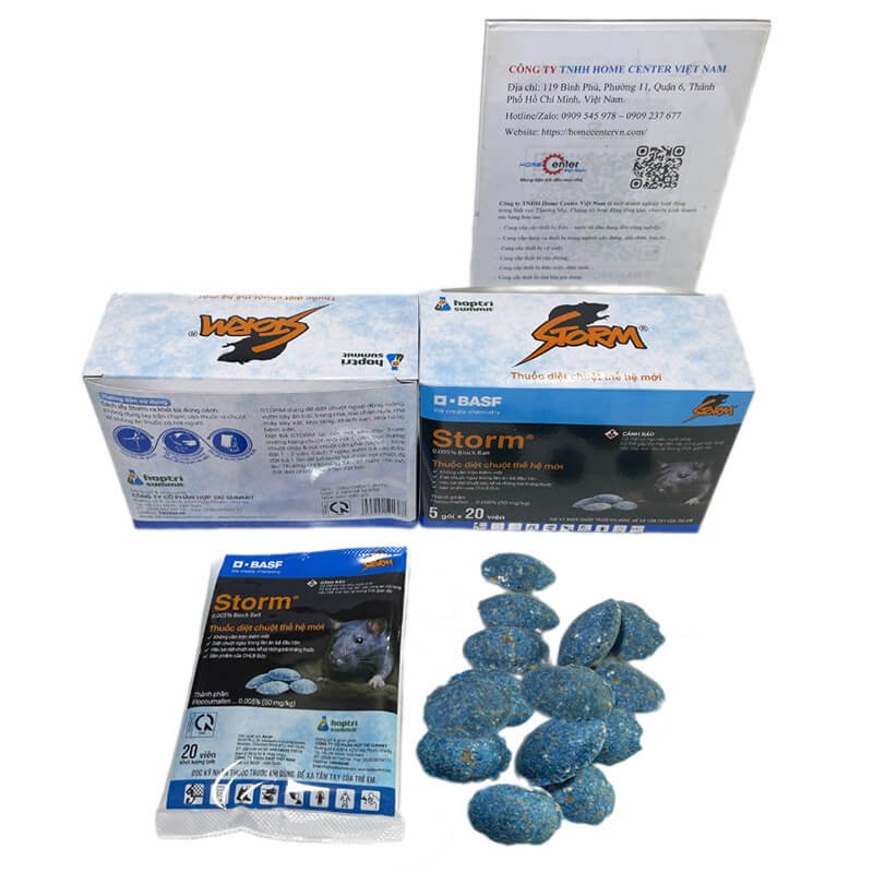Thuốc diệt chuột Storm 0.005% Flocoumafen ĐƠN LIỀU CHỐNG ĐÔNG MÁU THẾ HỆ MỚI