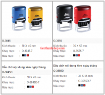 Khắc dấu oval Shiny O-3045 và O-3045D, O-3555 và O-3555D