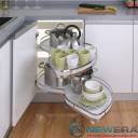 Kệ góc xoay hình lá NewEra dùng cho tủ góc