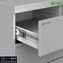 Ray bi giảm chấn NewEra 3 tầng inox 304, 500mm NE4512.500S