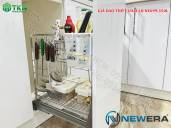 Giá dao thớt chai lọ nan dẹt inox 304 NE699.350L – NewEra BH han gỉ 100 năm