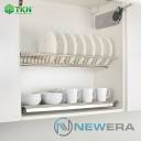 Giá để bát đĩa cố định NewEra 2 tầng inox 304 NE555.700
