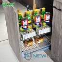 Giá dao thớt chai lọ NewEra nan dẹt inox 304 NE699.400P