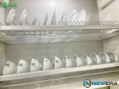 Giá để bát đĩa cố định NewEra 2 tầng inox 304 NE855.800L