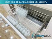 Giá để bát đĩa, xoong nồi NewEra 700mm inox 304 cánh kéo hoặc cánh mở nan dẹt NE689.700PL