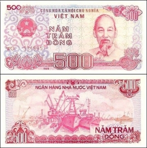 500 Dong 1988 Size số seri lớn - hiếm