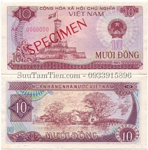 VNDCCH 10 Dong 1985 SPECIMEN