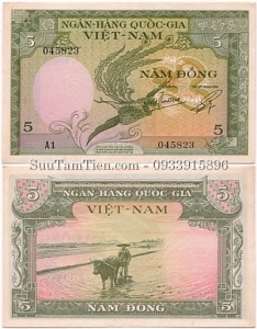 VNCH 5 ĐỒNG 1955 THU QUY (LỖI)