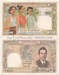 P-108 100 Piastres 1954 Vietnam