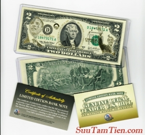 2 usd Mạ Vàng Obama