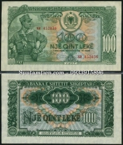 Albania 100 Leke 1957 AUNC UNC