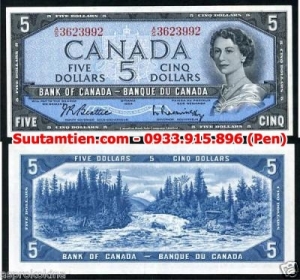 Canada 5 dollar 1954