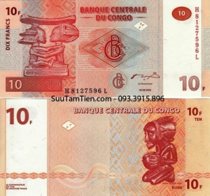 Congo 10 Francs 2003 UNC