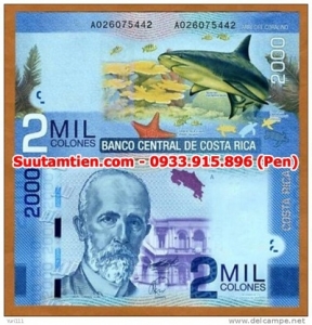 Costa Rica 2000 Colones 2009 UNC