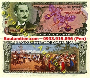 Mua May Bán đắt Costa Rica 5 colones 1990