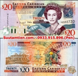 East Caribbean 20 Dollar 2008