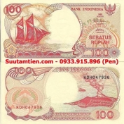 Thuận buồm Xuôi Gió Indonesia 100 Rupiah 1992 UNC