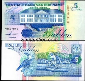 Surinam 5 gulden 1991