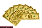 2 usd plastic mạ vàng - 1 mặt