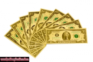 2 usd plastic mạ vàng - 1 mặt