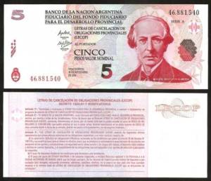 ARGENTINA 5 Pesos 2006 LECOP - UNC
