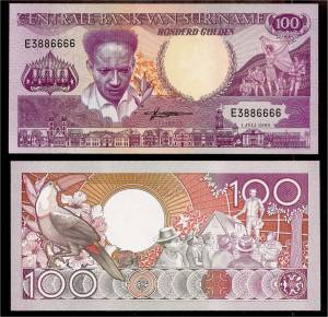 Suriname 100 Gulden 1986 P133