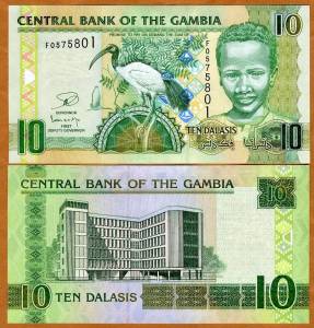 Gambia, 10 Dalasis, ND (2006), 2013 Issue, P-26-New, UNC