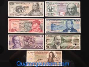 Bộ Mexico 7 tờ UNC 1969-1982