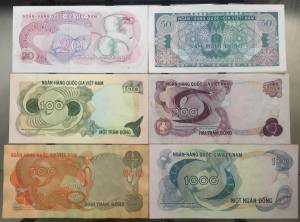 BỘ TIỀN VNCH HOA VĂN 1969 AUNC